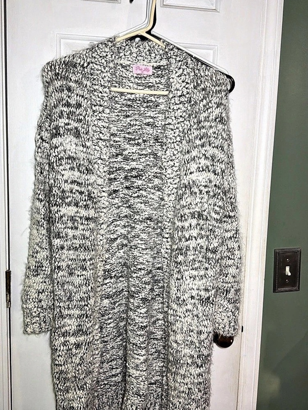 Pink Lily Go Where You Choose Grey Long Cardigan